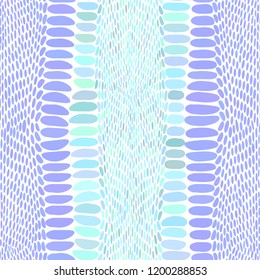 Snake skin scales texture. Seamless pattern lilac blue gray purple isolated on white background. simple ornament, Can be used for fabrics, wallpapers. Vector