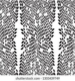 Snake skin scales texture. Seamless pattern black isolated on white background. simple ornament, Can be used for fabrics, wallpapers. Vector