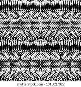 Snake skin scales texture. Seamless pattern black isolated on white background. simple ornament, fashion print and trend of the season Can be used for Gift wrap, fabrics, wallpapers. Vector