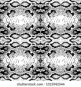 Snake skin scales texture. Seamless pattern black isolated on white background. simple ornament, fashion print and trend of the season Can be used for Gift wrap, fabrics, wallpapers. Vector