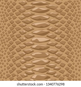 Snake skin seamless background. Flat and solid color style vector illustration.