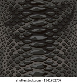 Snake skin seamless background. Flat and solid color style vector illustration.