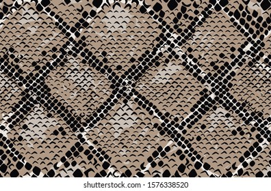 Snake skin seamless pattern. Colored. Vector illustration.