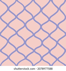 Schlangenhaut Nahtloses Muster. Handgezeichnete Vektorgrafik im Doodle-Stil. Moderner Trend Design Hintergrund in Lavendel und Rosa Ton.