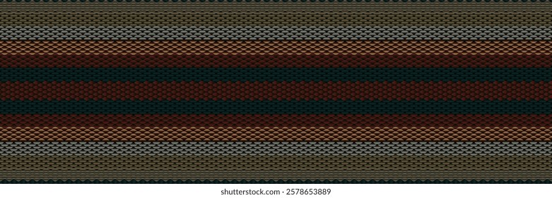 Snake Skin Seamless Pattern. Luxury Reptile Scales Texture in Earth Tones