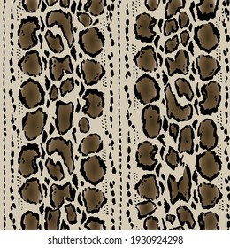 Snake Skin Seamless Pattern. modern Abstract imitation texture of Animal Skin. Stylish minimalistic pattern on brown background. Print on fabric, modern wallpaper, textile, paper. Fashionable vector