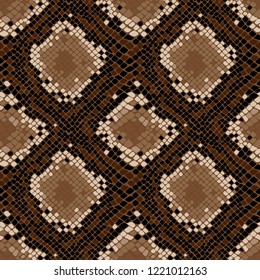 Snake skin seamless pattern texture repeating seamless in vector. Fashionable print, stylish background