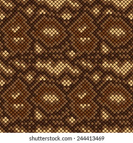 Snake Skin Seamless Pattern - Vector Illustration. Eps 8