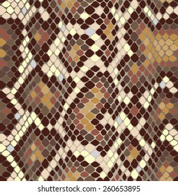 Snake skin seamless vector  pattern. Reptile seamless  texture. Animal print. Can be used for fabrics, wallpapers, scrap-booking, ornamental template for design and decoration, etc