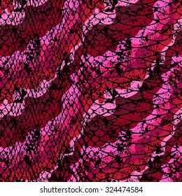 Snake skin seamless vector pattern. Reptile seamless texture. Animal print. Can be used for fabrics, wallpapers, scrap-booking, ornamental template for design and decoration, etc