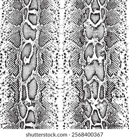 Snake Skin Texture, Black and White Python Pattern, Exotic Wildlife Design Background