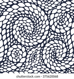 Snake skin texture. Seamless abstract pattern with colorful rhombuses. Vector illustration with abstract leaves.