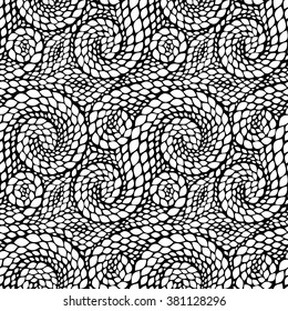 Snake skin texture. Seamless abstract pattern with colorful rhombuses. Vector illustration with abstract leaves.