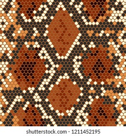 Snake skin. Vector stock illustration. Texture with imitation of python skin