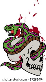 snake and skull