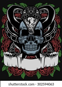 Snake Skull Rose