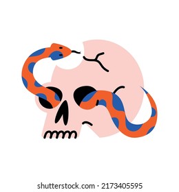 snake and skull wild icon