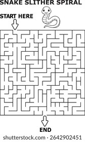 Schlange Slither Spirale Labyrinth Aktivität für Kinder Spaß Spiel