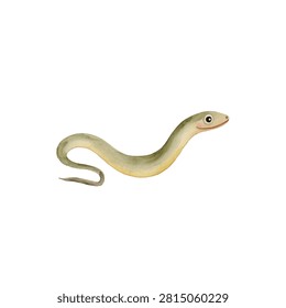 Snake slithering through the air slowly