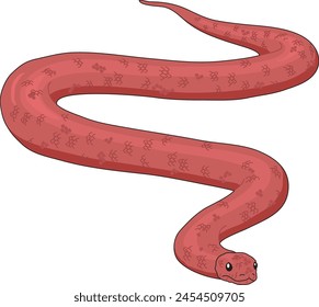 A snake slithering vector illustration