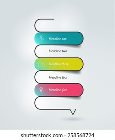 Snake speech bubble template. Infographics elements.