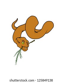 Snake. The symbol of the new year 2013 on the Chinese calendar. Vector.