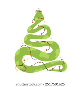  Snake symbol of the year 2025. Chinese New Year. Holiday. Vector illustration.