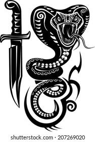 Snake Tattoo Cobra Knife