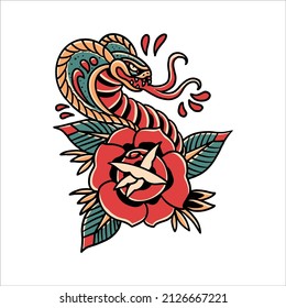 589 American Traditional Tattoo Snake Images, Stock Photos & Vectors ...