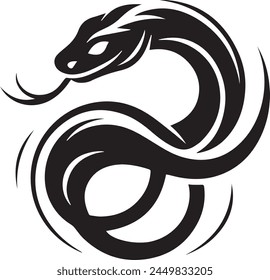 Snake Tattoo Vector Art Dark Color