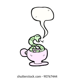 snake in a teacup cartoon
