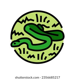 snake terrarium animal color icon vector. snake terrarium animal sign. isolated symbol illustration