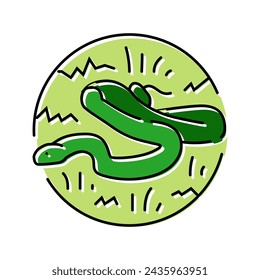 snake terrarium animal color icon vector. snake terrarium animal sign. isolated symbol illustration