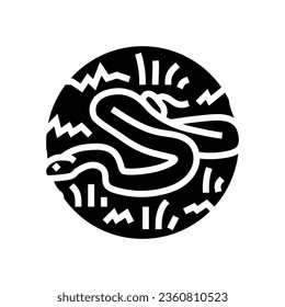 snake terrarium animal glyph icon vector. snake terrarium animal sign. isolated symbol illustration