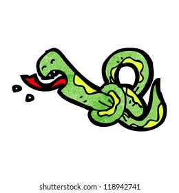 snake tied in knot cartoon