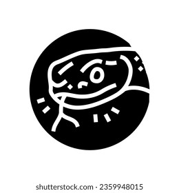 snake tongue animal glyph icon vector. snake tongue animal sign. isolated symbol illustration
