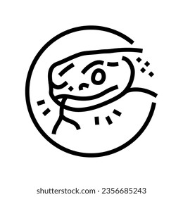 snake tongue animal line icon vector. snake tongue animal sign. isolated contour symbol black illustration