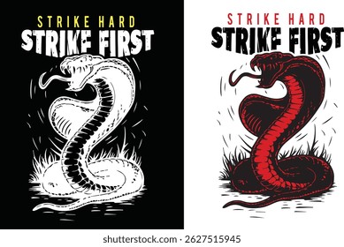 Snake tshirt(Horror Snake,black and white with red colour mixed,textures)