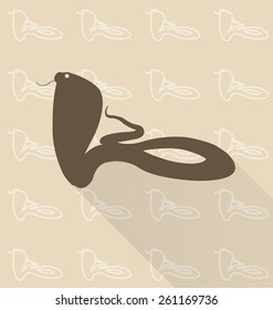 snake vector in background pattern