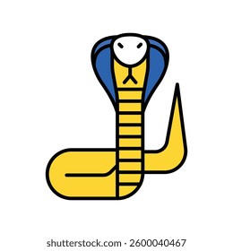 Snake  vector filled outline icon. EPS 10 file