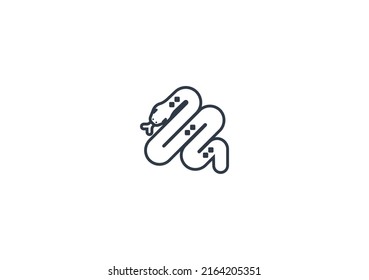 Snake vector flat emoticon. Isolated Snake emoji illustration. Snake icon