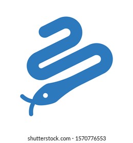 snake vector glyph colour icon