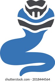 snake vector glyph colour icon