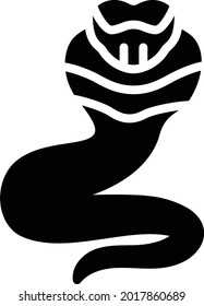 snake vector glyph flat icon