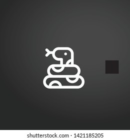 Snake vector icon. Snake concept stroke symbol design. Thin graphic elements vector illustration, outline pattern for your web site design, logo, UI. EPS 10.