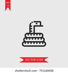 Snake vector icon, illustration symbol