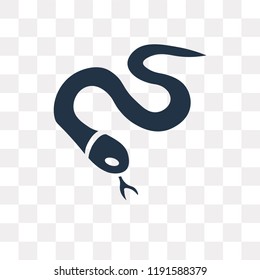 Snake vector icon isolated on transparent background, Snake transparency concept can be used web and mobile