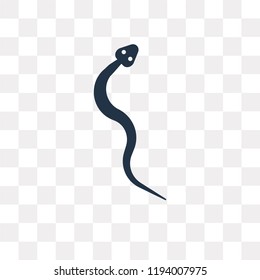 Snake vector icon isolated on transparent background, Snake transparency concept can be used web and mobile