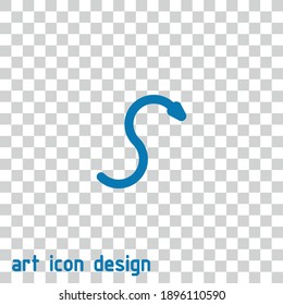 snake vector icon on an abstract background