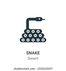 Snake vector icon on white background. Flat vector snake icon symbol sign from modern wild west collection for mobile concept and web apps design.